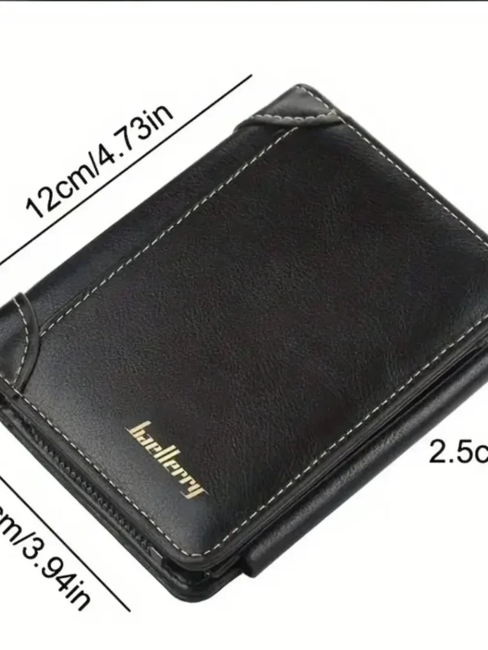 NEW Wallet with 13 Card Slots Short Vintage PU Leather Triple Buckle Wallet